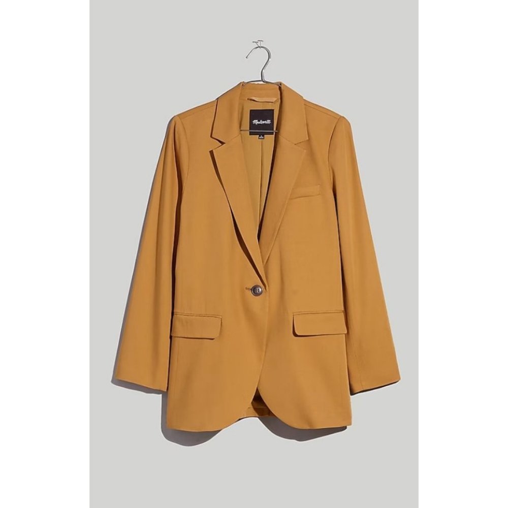 Madewell $178 The Larsen Blazer in Drapeweave Toffee Size S NJ732